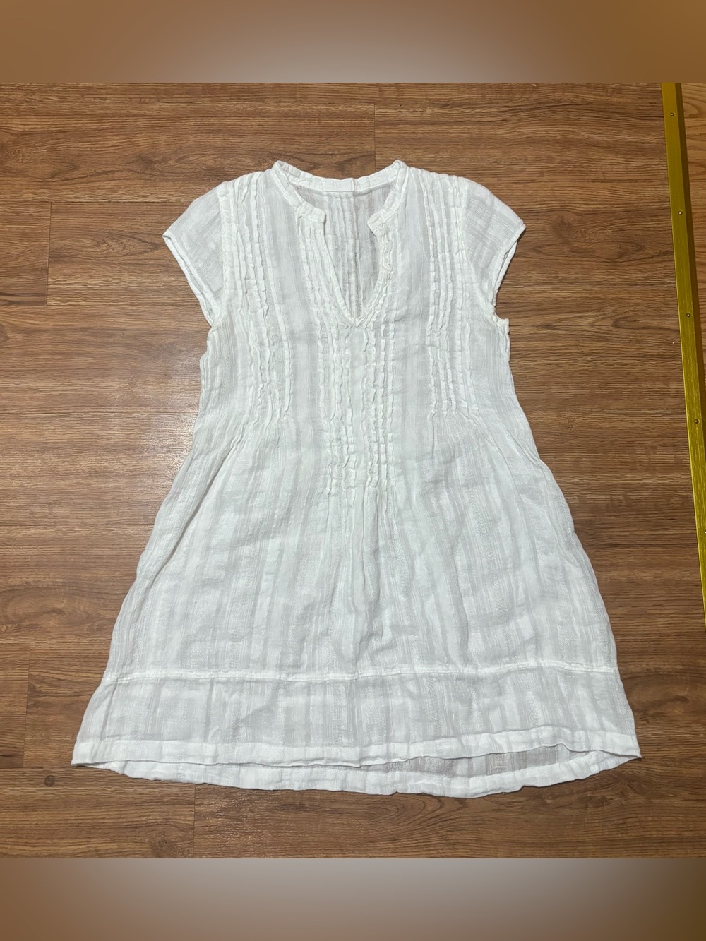 CP Shades x Free People white linen Regina tunic top